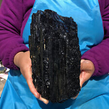 4200g Top Black Tourmaline Crystal Stone Gem Original Mineral Specimen 728 picture