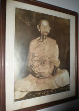 ANTIQUE VINTAGE PHOTO OF GREAT SIAMESE BUDDHIST MONK PHRA R.L.P. TOB. 95-YRS OLD picture