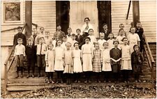 Cincinnatus Schoolhouse Teacher & Students New York NY 1900s RPPC Postcard Photo picture