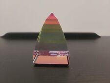 Swarovski Crystal Prism Pyramid Rainbow,  Paperweight, Retired. NO BOX. picture
