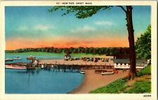 Post Card New Pier Boats Onset Massachusetts A8 picture