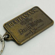 Vintage Buchanan’s De Luxe Scotch Whisky Solid Brass Key Ring - 1.5” Long X 1” W picture