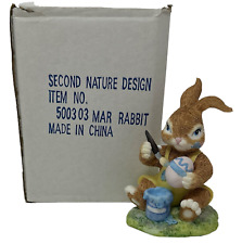 Vtg Bunny Tales Vincent Van Rabbit Figurine MARCH Second Nature Easter Bunny picture