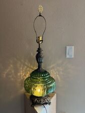 Vintage 1960 Green glass lamp base picture