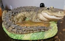Charmstone Crocodile Figurine Statue Cast Marble Earl Sherwan Mara-Art Designs picture