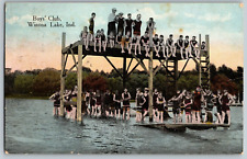 Winona Lake, Indiana IN - Boy's Club - Vintage Postcard - Posted picture