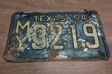 Vintage 1954 Texas License Plate picture