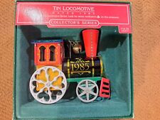 Vintage Hallmark Tin Locomotive Train Christmas Holiday Ornament 1985 picture
