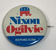 Nixon Ogilvie 1972 Campaign Button Presidential Vote Original picture