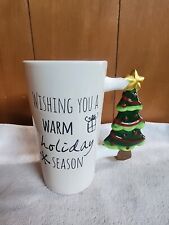 American Atelier Holiday Coffee Mug Christmas Tree Handle picture