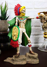 Day of the Dead Skull Skeleton Aztec Eagle Warrior Collectible Figurine Statue picture