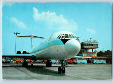 Poland Postcard Polish Airlines Intercontinental Fan Jet Ilyushin 62 c1950's picture