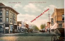 Columbus Wisconsin Ludington Street Looking South 1908 Postcard  picture
