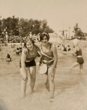 Lot~13 Vintage B&W Photos~Bathing Beauties~1920s-'40s~Guys & Gals in Swim Suits picture