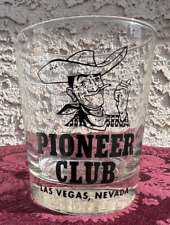 Vegas Vic Drink Glass Pioneer Club CLOSED Cocktail Beverage 8 Oz Las Vegas NV picture