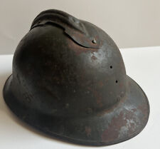 WWII French Army M26 Adrian Helmet Complete Liner WW2 Named Battle Used Original picture
