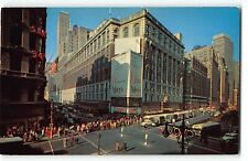 New York City HERALD SQUARE, SAKS ON 34th (closed in 1965) & MACY's - c1950s picture