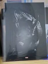 MARVEL RHINO BACK IN BLACK SIGNED COVER PORTFOLIO BY GABRIELE DELL'OTTO W/COA.  picture