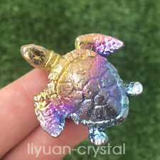  Bismuth Ore Quartz Crystal Sea Turtle Mineral Specimen Reiki Healing 1PC picture