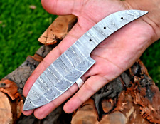 Custom Made Hunting Knife Damascus Blank Blade / Hand Forged Damascus Steel 1408 picture