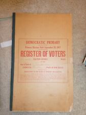 RARE Vintage 1917 Democratic Primary Register of Voters Booklet Knowlton NJ picture