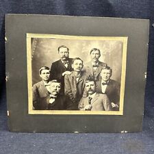 Antique Group Photograph Handsome Men In Suits Distinguished 8”x10” picture