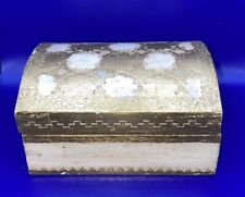 Vintage Italian Florentine Gilt-wood Trinket Box Made In Italy picture