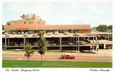 Omaha Nebraska NE “Center” Shopping Center 42nd Street 1950’s Cars Postcard picture