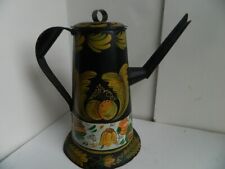 Vintage Toleware Tin Coffee Pot picture