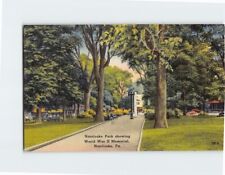 Postcard Nanticoke Park showing World War II Memorial Nanticoke Pennsylvania USA picture