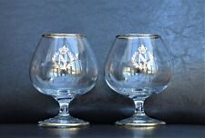 NAPOLEON COGNAC BRANDY SNIFTERS STEMMED 2 x GLASSES BALLOONS - LOT 02 picture
