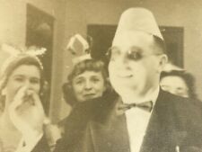 Y3 Photograph Interesting 1950's Party Man Wearing Fez Hat Tuxedo Artistic Image picture