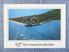 Greetings Connecticut River Shore Line Vintage Postcard unposted Aerial View picture