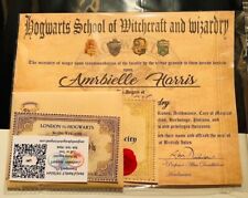 Harry Potter/ Hogwarts certificate/diploma/print - personalized with name  picture