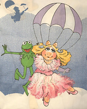 Vintage 1981 Muppets Twin Flat Sheet  SKY JINKS Miss Piggy Kermit Martex Henson picture