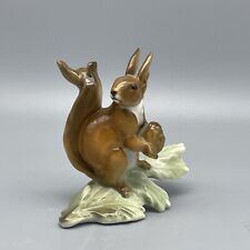 Hutschenreuther Squirrel On Leaf Porcelain Figurine Hans Achtziger Germany picture