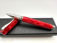 MONTEGRAPPA SYMPHONY RED MARBLE CELLULOID ROLLERBALL PEN picture