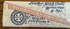Antique Feather Stitch Braid Original Package White On Pink picture