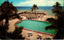 Postcard FL The Crown Hotel, Posted 1963 Oceanfront Palms Miami Beach, Florida picture