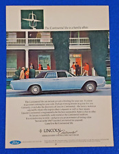 1967 LINCOLN CONTINENTAL ORIGINAL COLOR PRINT AD  FORD - LOT BLUE picture