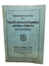 1941 Constitution & Laws United Brotherhood Of Carpenters & Joiners Of America picture