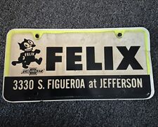 vintage FELIX THE CAT los angeles car dealership license plate topper chevrolet picture