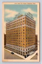 Columbus OH-Ohio, Hotel Fort Hayes, Advertising, Antique Vintage c1954 Postcard picture
