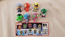 KINDER FERRERO SURPRISE MARVEL AVENGERS TWISTHEADS 7x FIGURES CAKE TOPPERS + BPZ picture