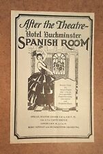 Antique Boston Resturant - Hotel Buckminster - Spanish Room - 1926 Art Deco AD picture