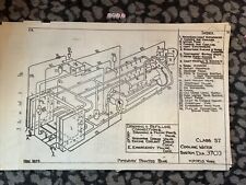 Vintage Train Railway Blueprint Schematic,  LOCOMOTIVES , Scarce picture
