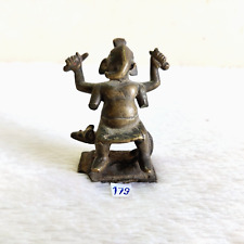 19c Vintage Original Old Lord Ganesha Figure Statue Rich Patina Decorative  179 picture
