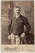 Cabinet Card Photo 1890 Attractive Man from Chicago Named George picture