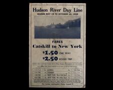Vtg Hudson River Day Line Advertising Sign Display Rare 1939 Catskill NY to NYC picture