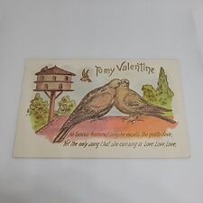 To My Valentine, Valentine's Day, Hearts, Birds 1908 Postcard Doves picture